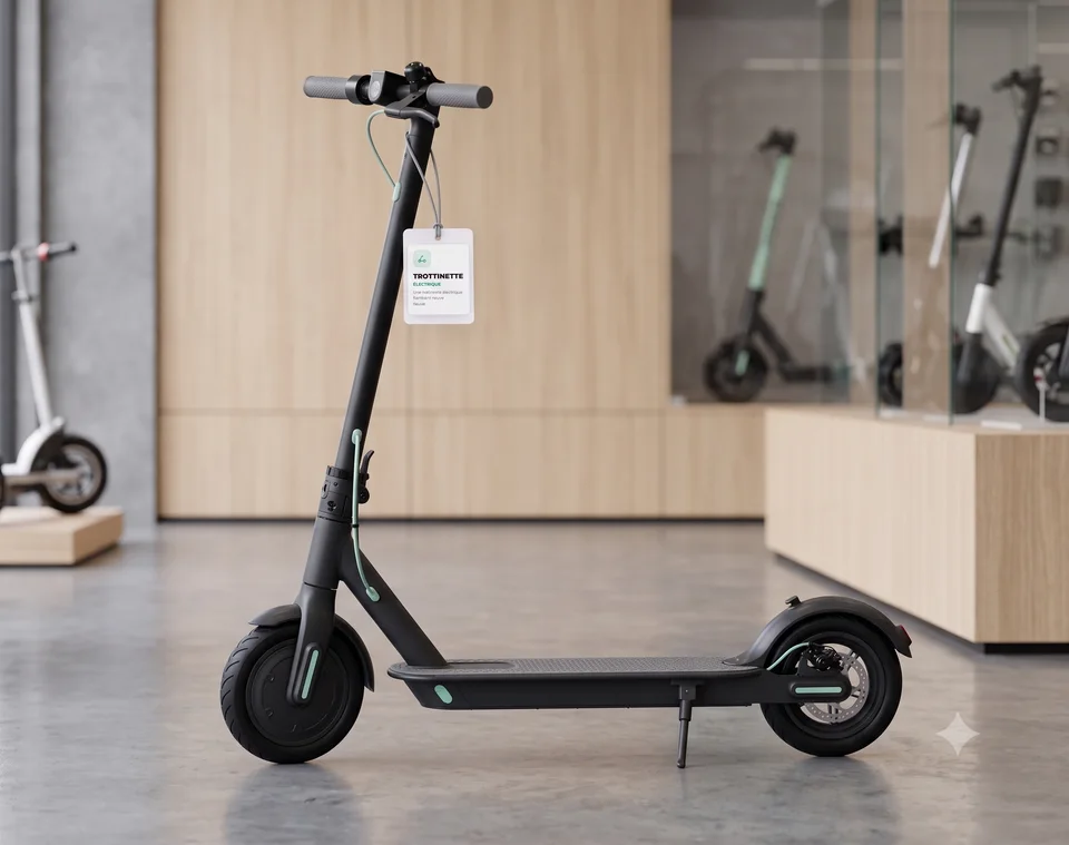 Trottinette électrique - Une trottinette électrique flambant neuve